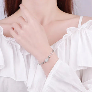 Oval Shaped Moissanite Silver Bracelet