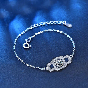 1ct Moissanite Square Bracelet