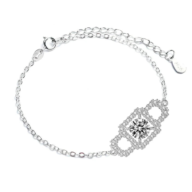 1ct Moissanite Square Bracelet
