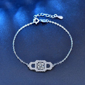 1ct Moissanite Square Bracelet