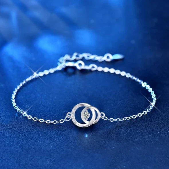 Moissanite Anniversary Charm Bracelet